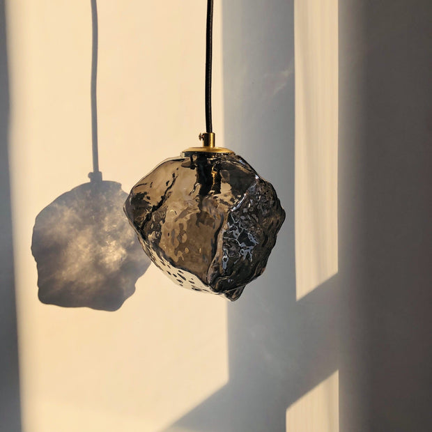 Copper and glass Lava finish – Modern and chic LED pendant light for elegant interiors