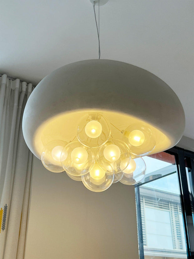 Suspension Khmara Bubbles – Superb modern glass and metal lamp with distinctive artistic design
