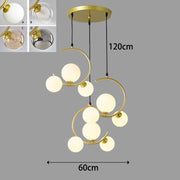 Modern and elegant LED chandelier - Glass and acrylic design perfect for living and dining spaces