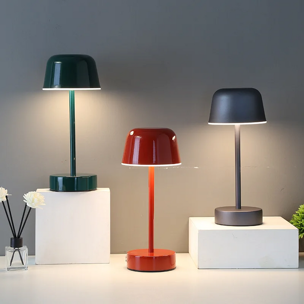 Elevate your space with the Prisma Pulse Flare table lamp - A stylish rechargeable lamp with customizable brightness