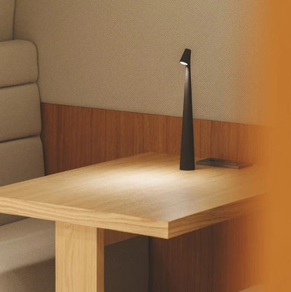 Lampe de table en aluminium rechargeable élégante - Design chic avec niveaux d'éclairage réglables