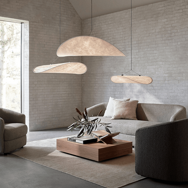 Superb Japandi Silk Pendant – Elegant LED Hanging Lamp with E27 Socket