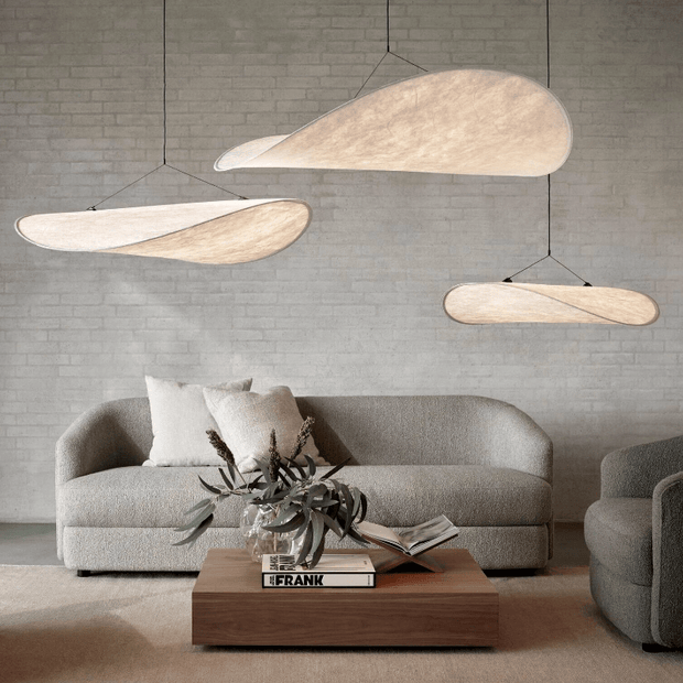 Superb Japandi Silk Pendant – Elegant LED Hanging Lamp with E27 Socket