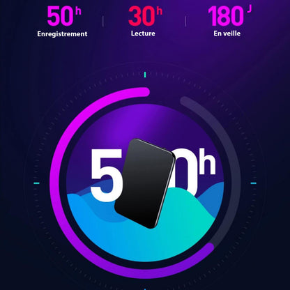 Enregistreur vocal élégant et furtif – Capture audio professionnelle facilitée