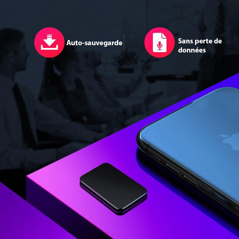 Enregistreur vocal élégant et furtif – Capture audio professionnelle facilitée
