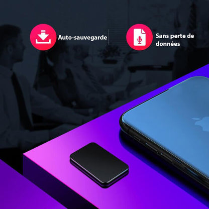 Enregistreur vocal élégant et furtif – Capture audio professionnelle facilitée