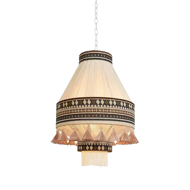 Bright Bohemian Chic Fringe Pendant – Hanging Lamp Inspired by Tribes with Elegant Style and Graceful Fringes