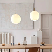 Elegant opal glass pendant – Embrace Nordic elegance for a chic home atmosphere