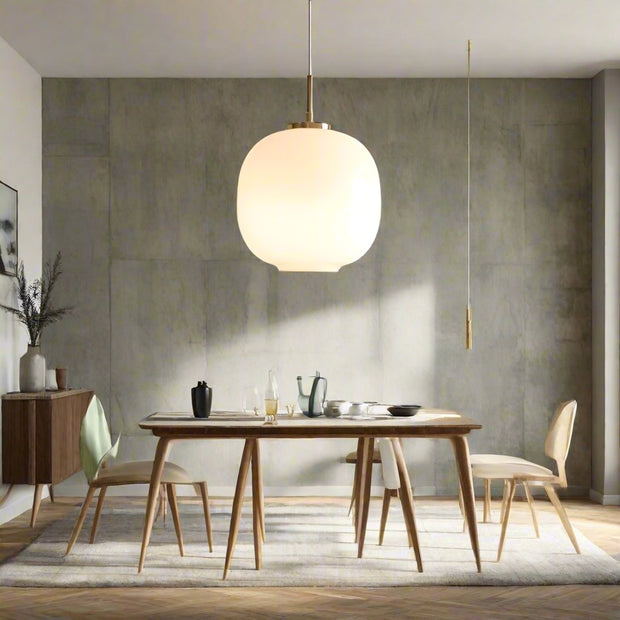 Elegant opal glass pendant – Embrace Nordic elegance for a chic home atmosphere