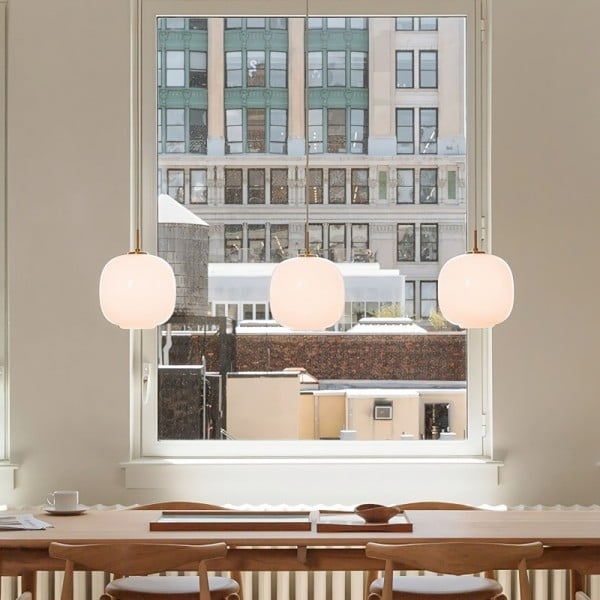 Elegant opal glass pendant – Embrace Nordic elegance for a chic home atmosphere