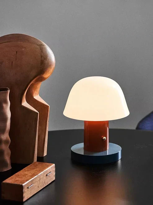 Lampe de table LED champignon envoûtante – Élégance éclectique inspirée de la nature