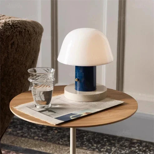 Lampe de table LED champignon envoûtante – Élégance éclectique inspirée de la nature