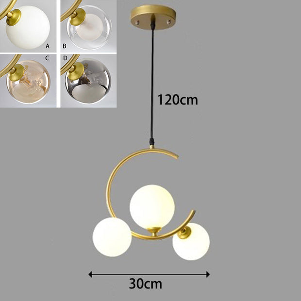 Modern and elegant LED chandelier - Glass and acrylic design perfect for living and dining spaces