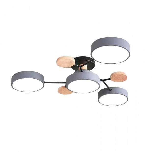 Elegant Nordic LED ceiling light - Stylish branched disc design