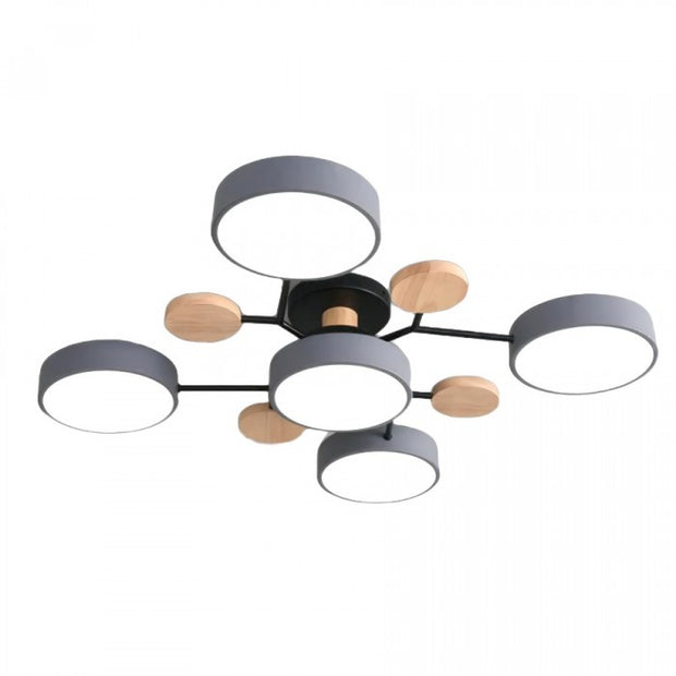 Elegant Nordic LED ceiling light - Stylish branched disc design