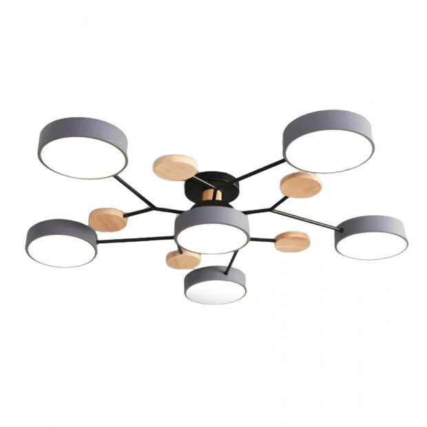 Elegant Nordic LED ceiling light - Stylish branched disc design