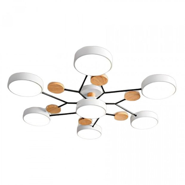 Elegant Nordic LED ceiling light - Stylish branched disc design