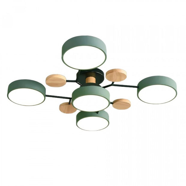 Elegant Nordic LED ceiling light - Stylish branched disc design