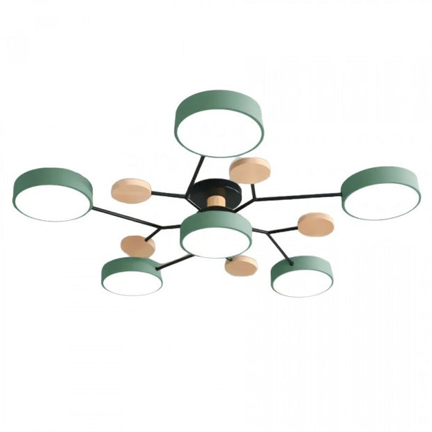 Elegant Nordic LED ceiling light - Stylish branched disc design