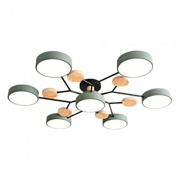 Elegant Nordic LED ceiling light - Stylish branched disc design