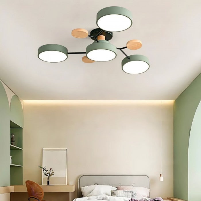 Elegant nordisk LED-plafond - Stilren design med förgrenad skiva
