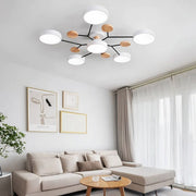 Elegant Nordic LED ceiling light - Stylish branched disc design