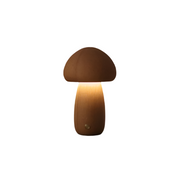 Eco-Friendly Wooden Mushroom Lamp with Touch Control – Rechargeable LED Charm