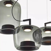 Modern Elegant LED Chandelier - Glass and Aluminum Design for Your Kitchen and Dining Room