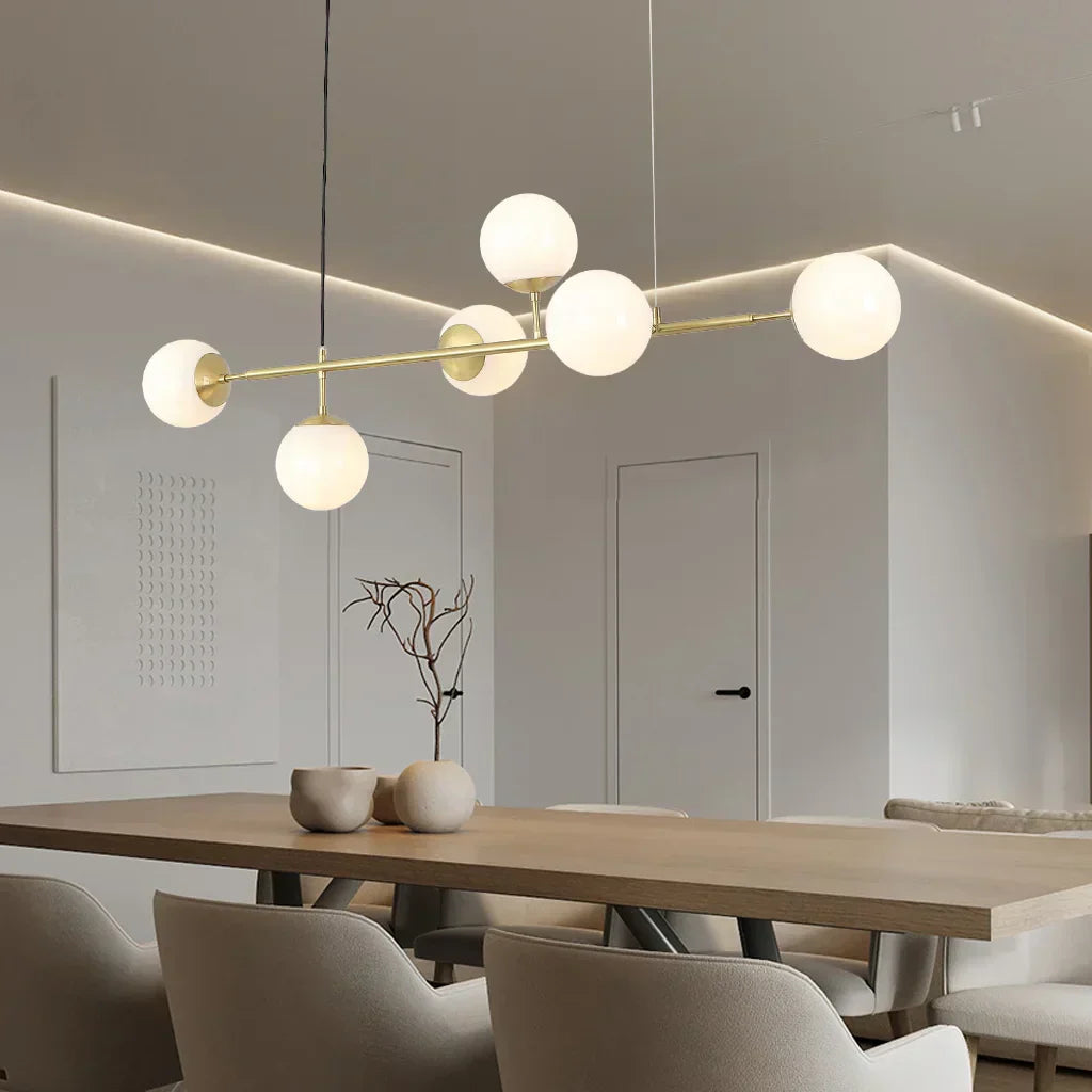 Suspension Orb Chic – Moderne glazen bol-lamp verkrijgbaar in elegant gouden of strak zwart afwerking