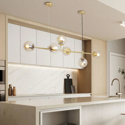 Suspension Orb Chic – Moderne glazen bol-lamp verkrijgbaar in elegant gouden of strak zwart afwerking