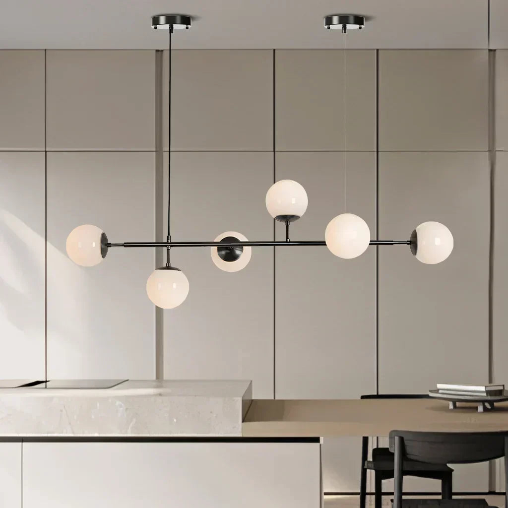 Suspension Orb Chic – Moderne glazen bol-lamp verkrijgbaar in elegant gouden of strak zwart afwerking