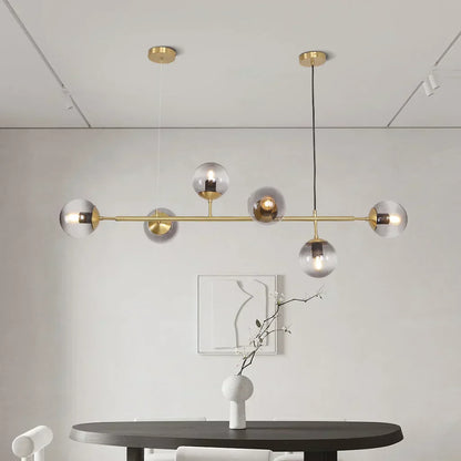 Suspension Orb Chic – Moderne glazen bol-lamp verkrijgbaar in elegant gouden of strak zwart afwerking