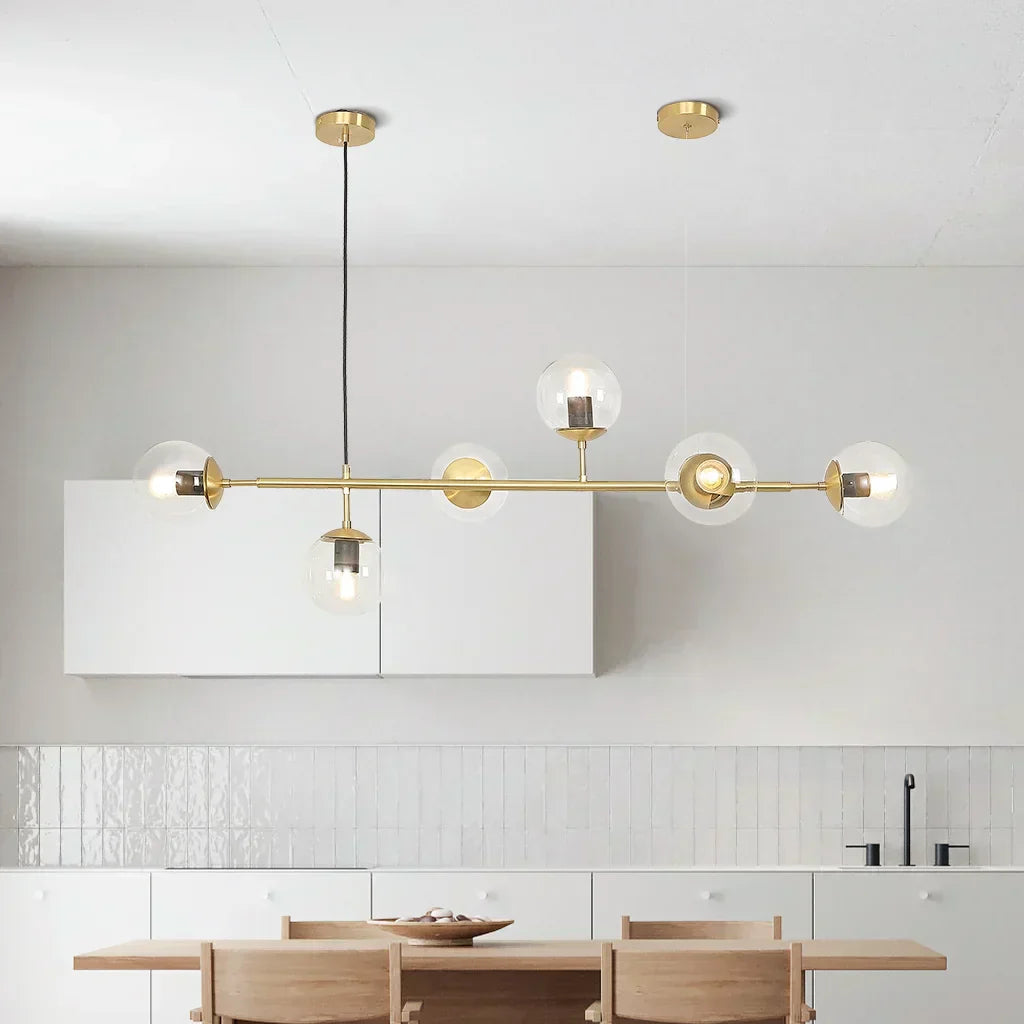 Suspension Orb Chic – Moderne glazen bol-lamp verkrijgbaar in elegant gouden of strak zwart afwerking