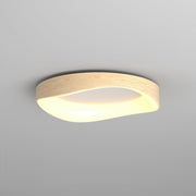 Chic Scandinavian LED ceiling light – Elegant wood and metal aesthetic with a soft glow