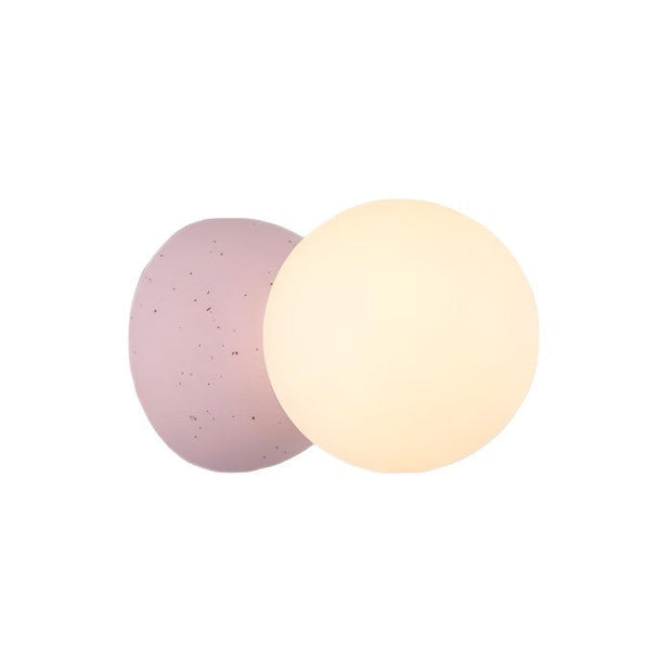 Dazzling geometric pendant light Origo – Made from volcanic stone and opal glass