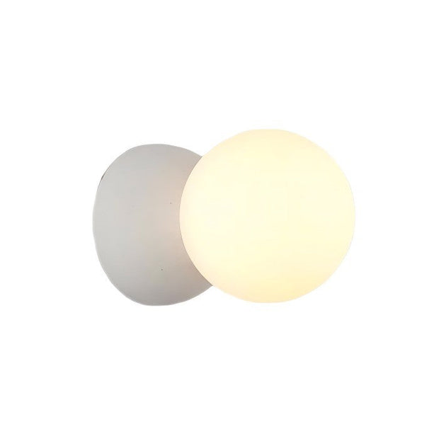 Dazzling geometric pendant light Origo – Made from volcanic stone and opal glass