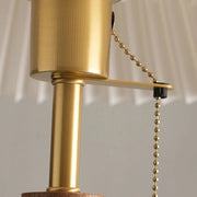 Timeless pleated wooden table lamp – A perfect blend of classic elegance and modern utility