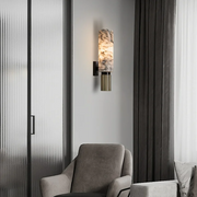 Elegant Wall Sconce in Marble and Copper LED – Illuminate Your Modern Space with Style!