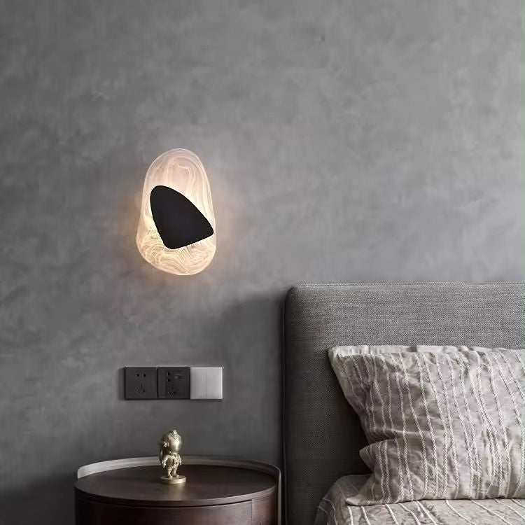 Applique murale LED en verre moderne et épurée - Style minimaliste chic parfait pour les espaces contemporains