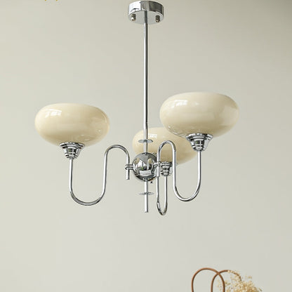Exquisite glass and metal chandelier – Elevate your space with timeless sophistication