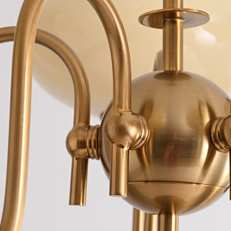 Exquisite glass and metal chandelier – Elevate your space with timeless sophistication