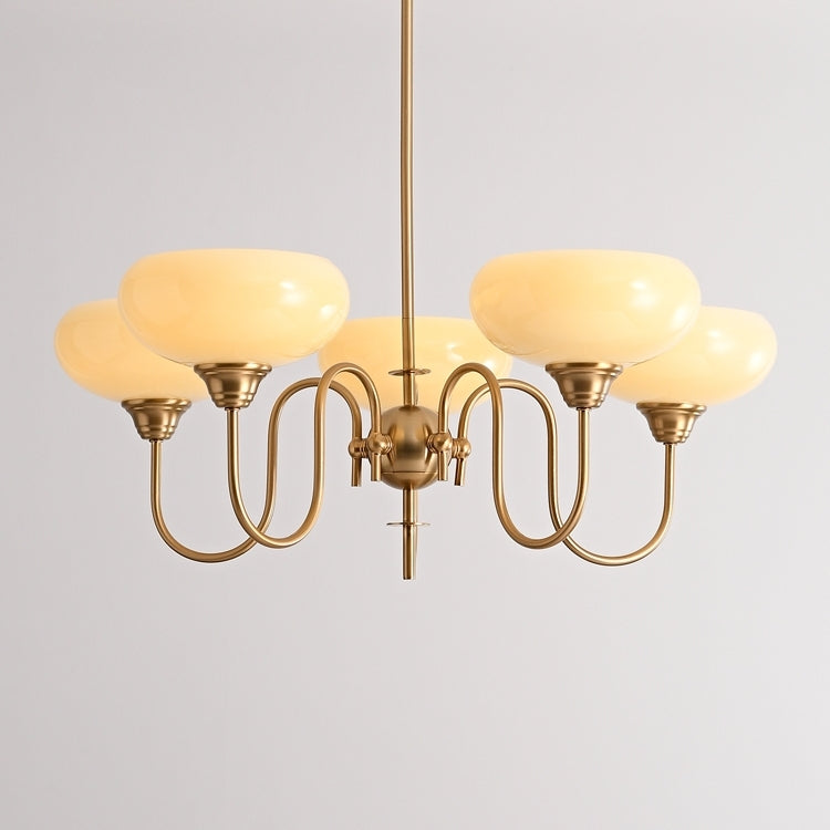Exquisite glass and metal chandelier – Elevate your space with timeless sophistication