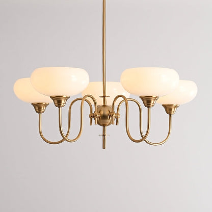 Exquisite glass and metal chandelier – Elevate your space with timeless sophistication