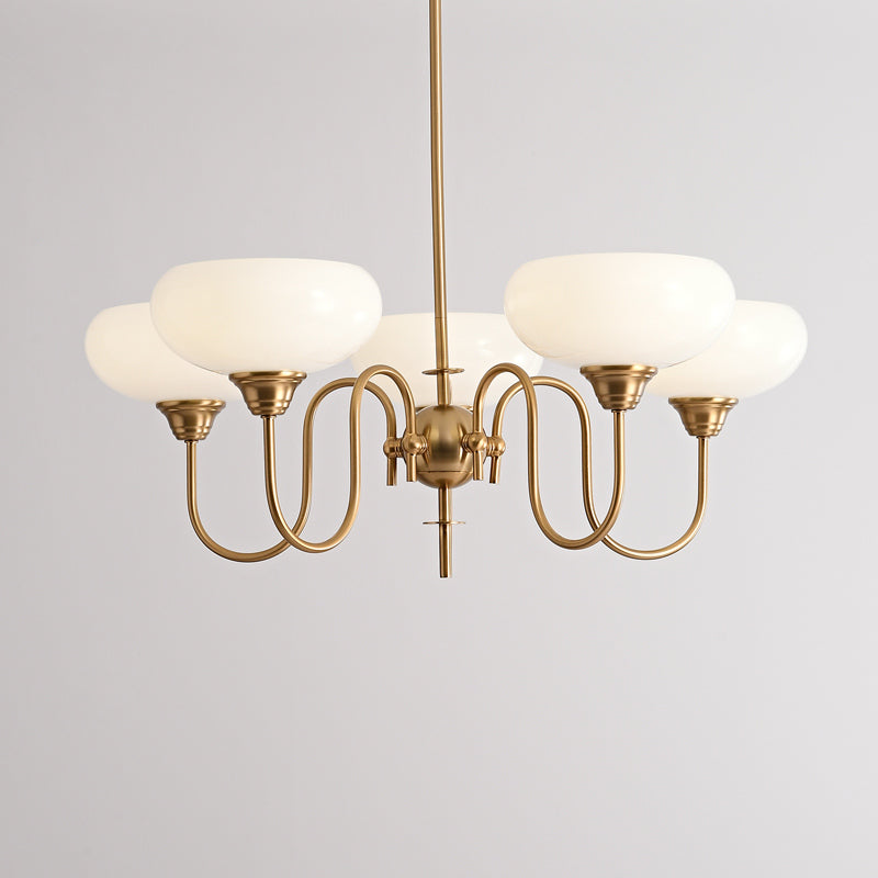 Exquisite glass and metal chandelier – Elevate your space with timeless sophistication