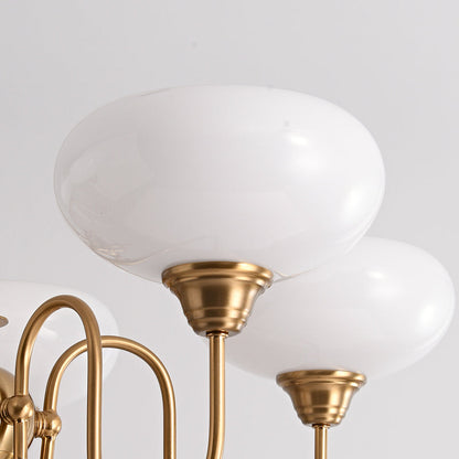 Exquisite glass and metal chandelier – Elevate your space with timeless sophistication