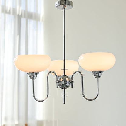 Exquisite glass and metal chandelier – Elevate your space with timeless sophistication