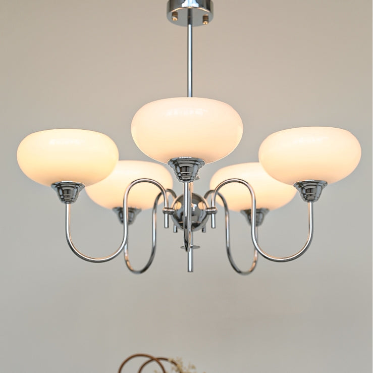 Exquisite glass and metal chandelier – Elevate your space with timeless sophistication