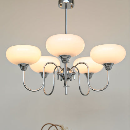 Exquisite glass and metal chandelier – Elevate your space with timeless sophistication