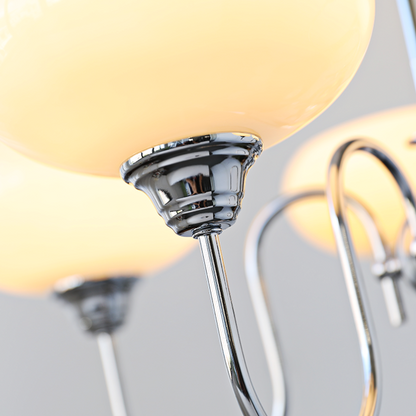 Exquisite glass and metal chandelier – Elevate your space with timeless sophistication