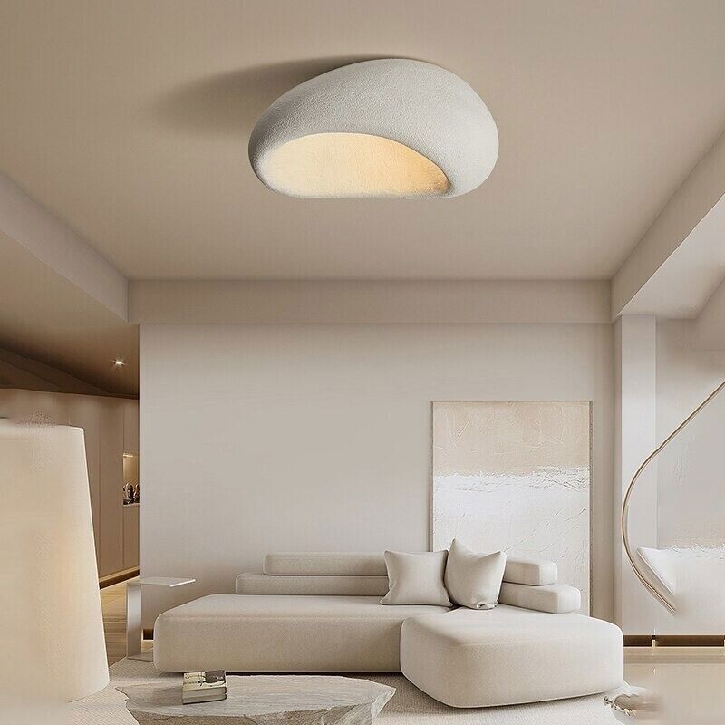 Lumière de plafond Wabi-Sabi – Épouser l'élégance minimaliste avec une douce lueur LED